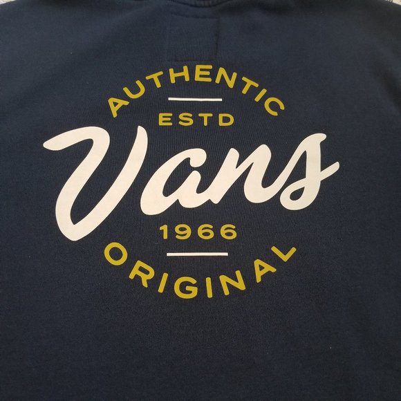 Men's Vans Dark Blue Hoodie Size Small - Picture 9 of 12